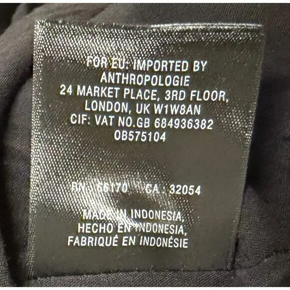 Maeve Anthropologie Dress 4 Black Shift Cold Shoulder Ruffle Lined Women EUC - Picture 7 of 9